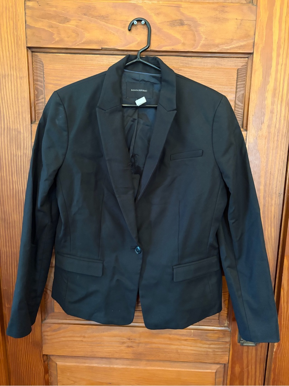 Banana Republic Woman’s Size 14 Black Blazer Professional Open Back Buttons